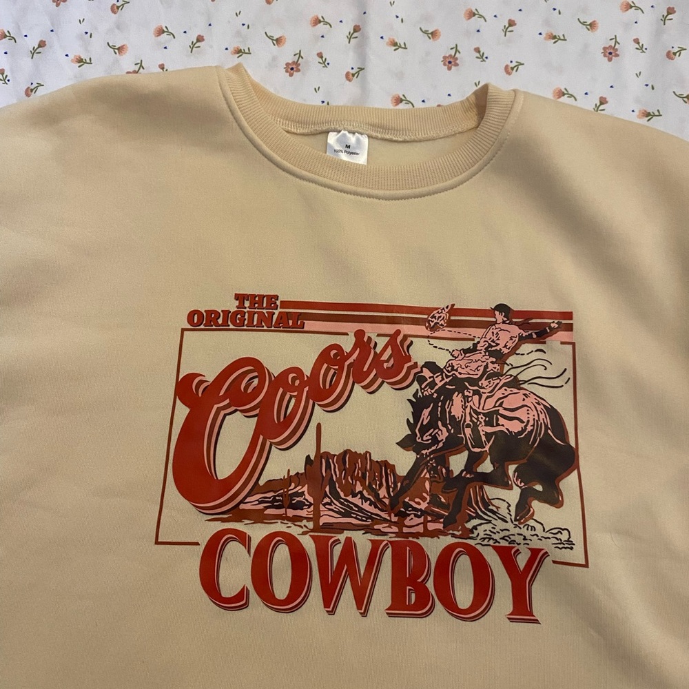 Coors Cowboy Vintage Style Crewneck Sweater